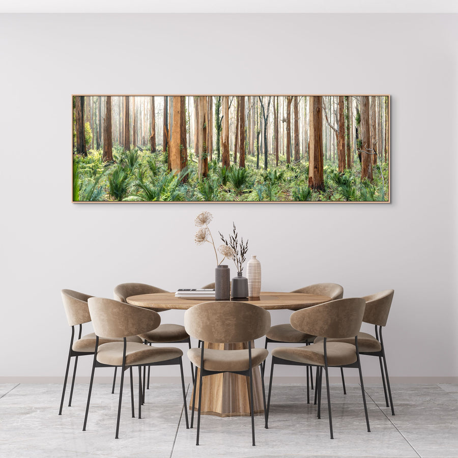 Boranup Forest Limited Edition 70x210cm stretched canvas with timber shadow line frame, 20/25