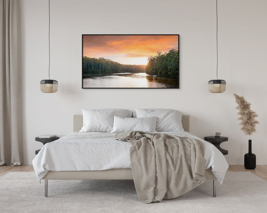 Pemberton, limited edition 1/1, 92x152cm Stretched Canvas with black shadow line Frame