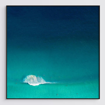 Boranup Beach 25x25cm Framed stretched canvas with black shadow line frame