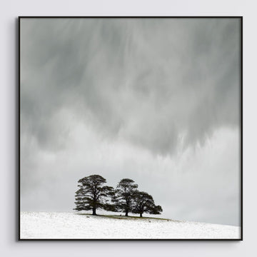 Lithgow, NSW, 25 x 25cm Framed stretched canvas with black shadow line frame
