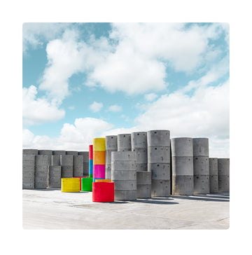 Cement Works, Perth Limited Edition - 69x69cm Framed in White