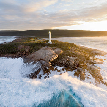 Cape Leeuwin Lighthouse Limited Edition 1/1 -  130x130cm canvas 1/1 in feature Marri Shadow Line Frame
