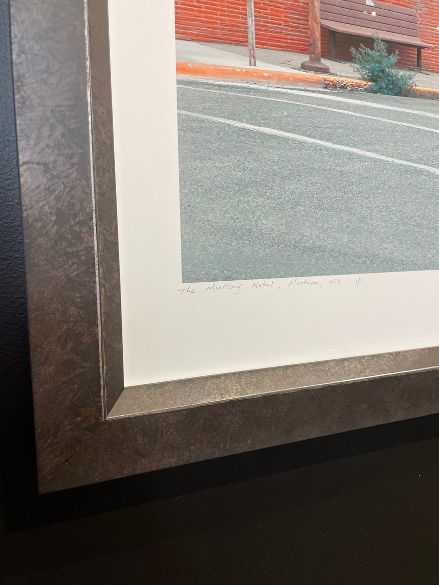 The Murray Hotel, Montana, USA Limited Edition 1/1 -  113x150cm Framed in Grey with Non-Reflective Glass
