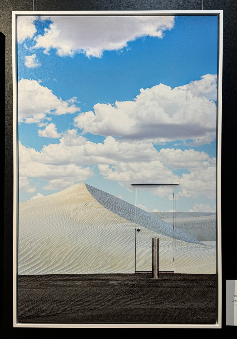 Urban sand dune LIMITED EDITION 1/1 60X92CM FRAMED STRETCHED CANVAS WITH white SHADOW LINE FRAME