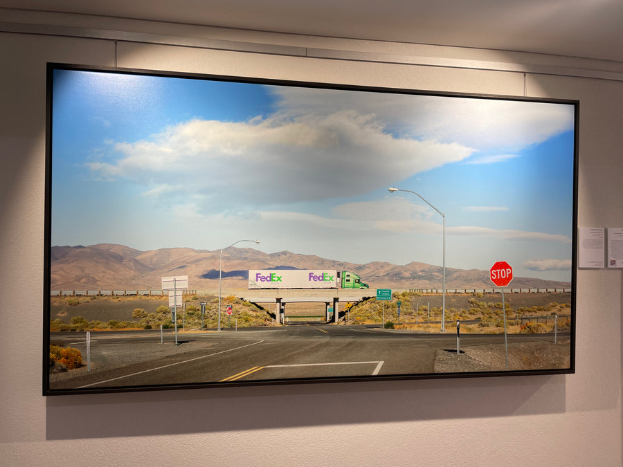 FedEx Truck, Nevada , USA Limited Edition 1/25 -  82 x 150cm Stretched Canvas With Handcrafted Ebonised  jarrah Frame