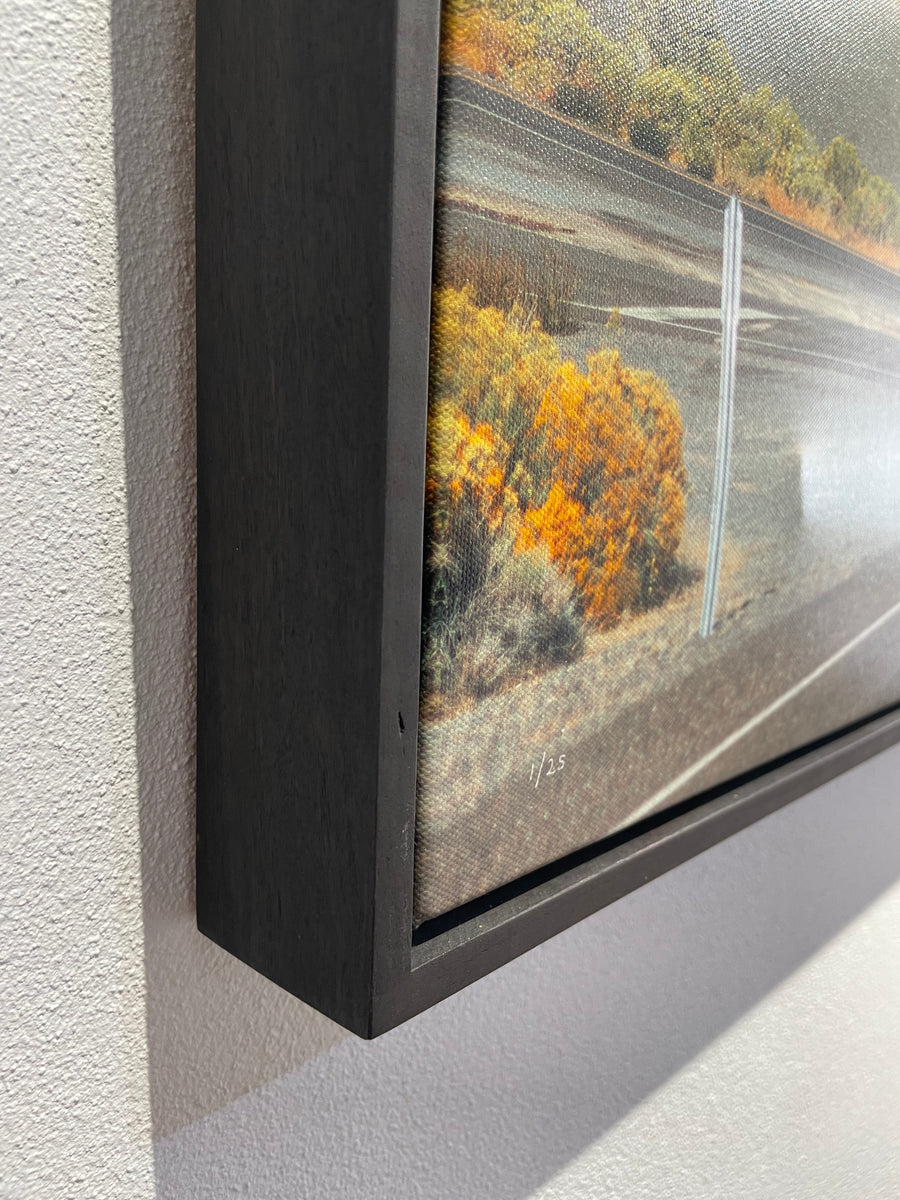 FedEx Truck, Nevada , USA Limited Edition 1/25 -  82 x 150cm Stretched Canvas With Handcrafted Ebonised  jarrah Frame