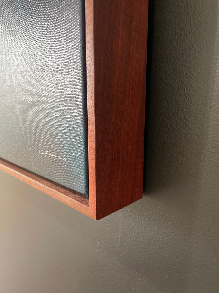 Shark Bay Limited Edition 1/1 - 100x100cm Stretched Canvas with handcrafted Jarrah Timber Frame