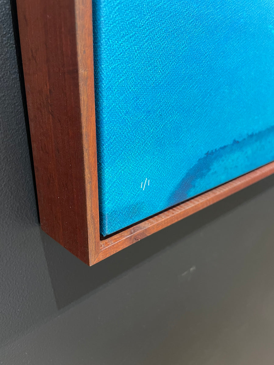Shark Bay Limited Edition 1/1 - 100x100cm Stretched Canvas with handcrafted Jarrah Timber Frame