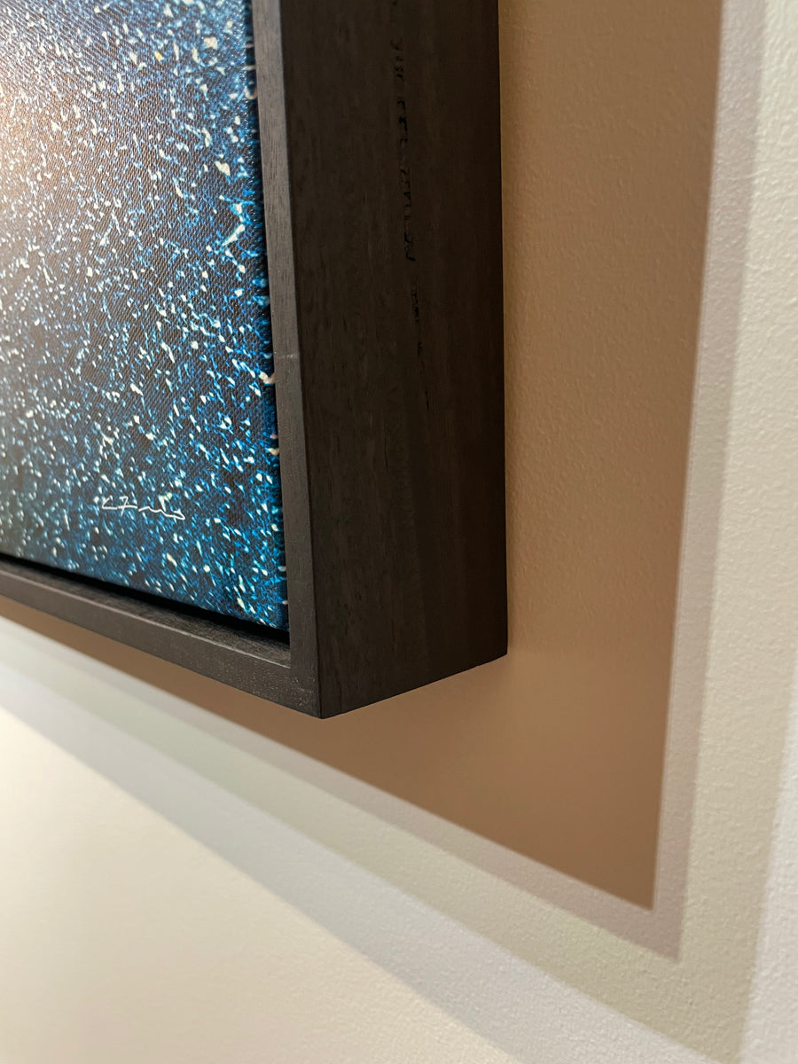 Salt Lake, Mid West -  Limited Edition 1/1 100x150cm Stretched Canvas with handmade ebonised Jarrah Shadow Line Frame