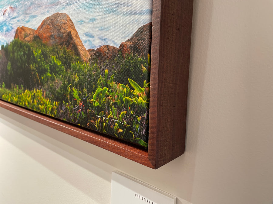 Sugarloaf Rock - Limited Edition 67x100cm Stretched Canvas with Handcrafted Jarrah Frame