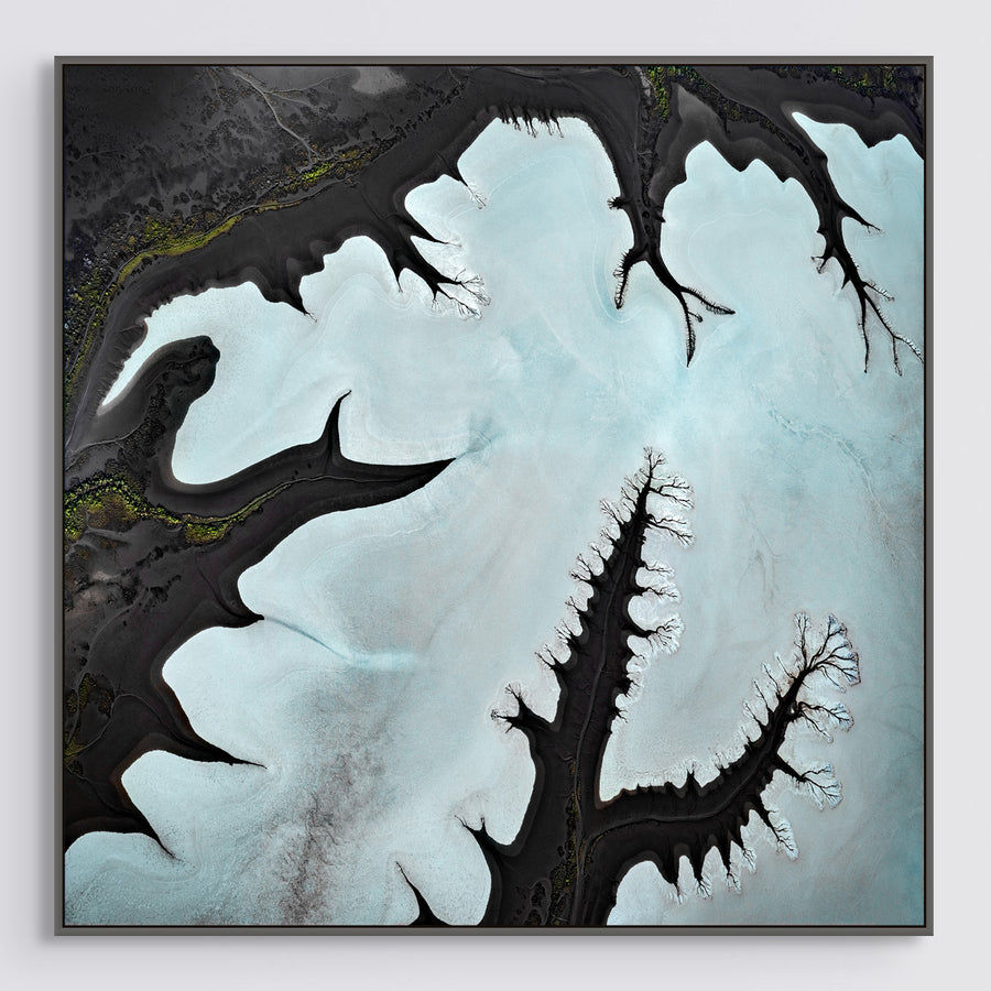 Tidal creek Keep River LIMITED EDITION 1/1 90X90CM FRAMED STRETCHED CANVAS WITH CHARCOAL SHADOW LINE FRAME