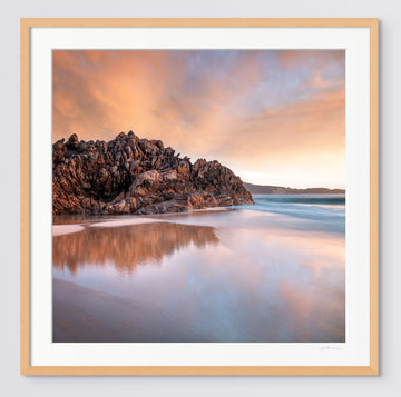 Wyadup Beach, LIMITED EDITION 75x75cm Framed in timber with Ultra Glass
