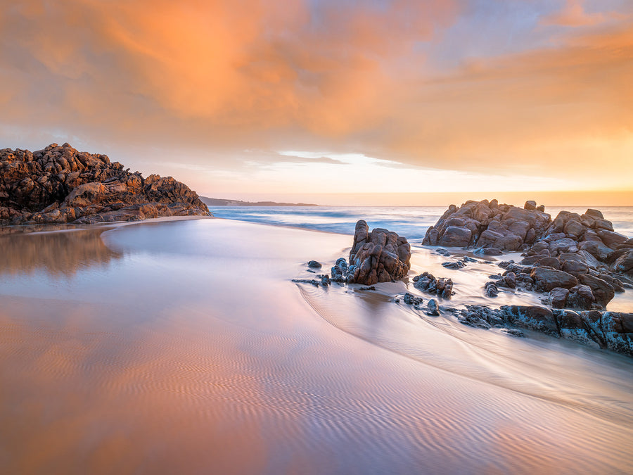 Wyadup Rocks 75x100cm Stretched Canvas with hand crafted Karri Shadow Line Frame