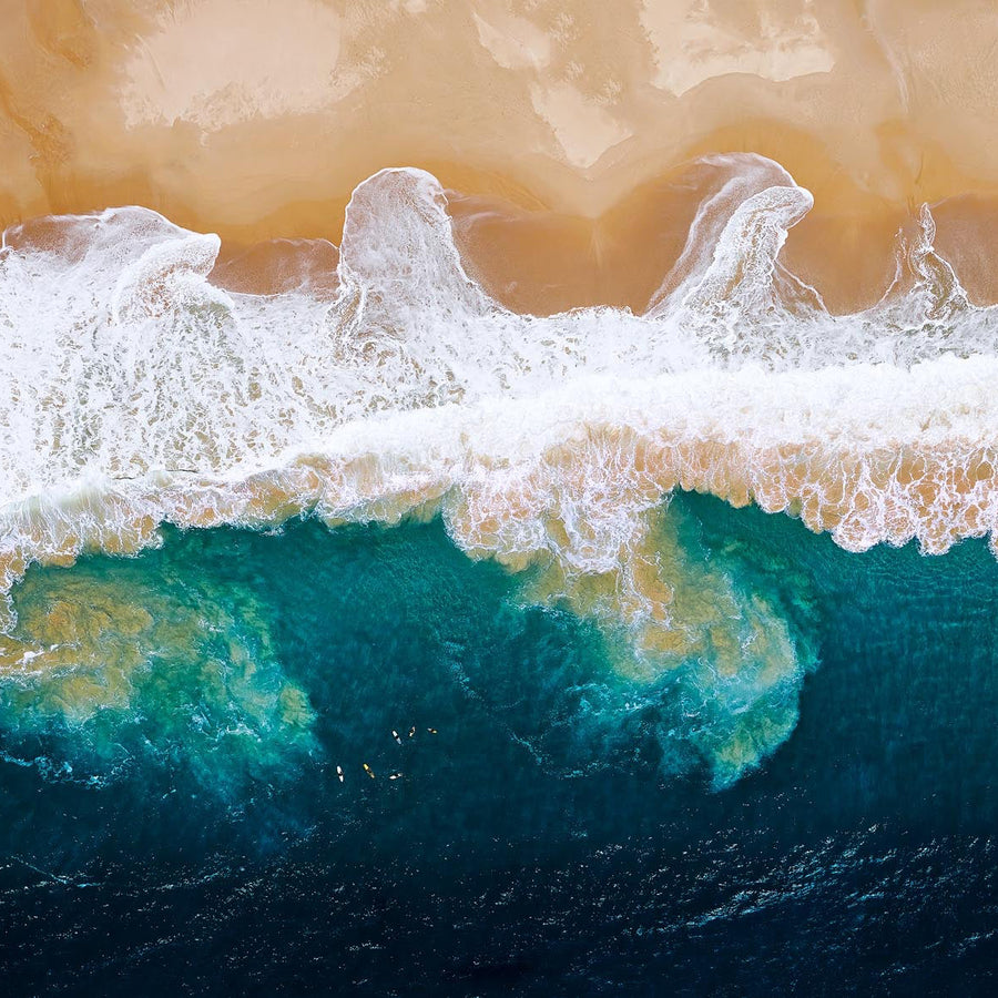 Wyadup Rocks, 25x25cm Framed stretched canvas with oak shadow line frame