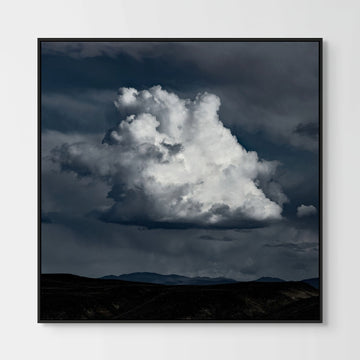 Cloud Formations USA, LIMITED EDITION 1/1, 95x95cm Stretched Canvas in Black Shadow Line