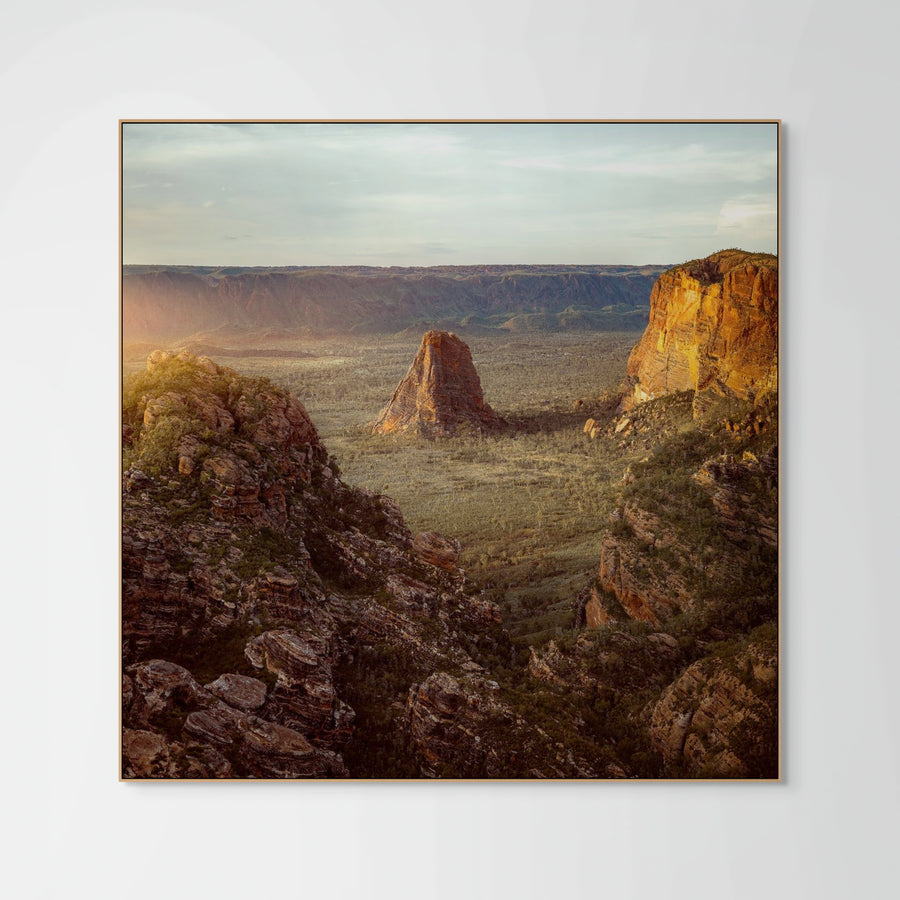 Purnululu National Park LIMITED EDITION 1/1, 92x92CM STRETCHED CANVAS WITH timber SHADOW LINE FRAME