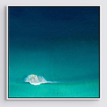 Boranup Beach 25x25cm Framed stretched canvas with white shadow line frame