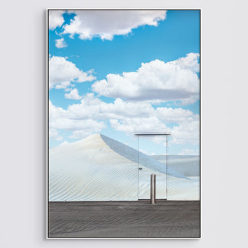 Urban sand dune LIMITED EDITION 1/1 60X92CM FRAMED STRETCHED CANVAS WITH white SHADOW LINE FRAME