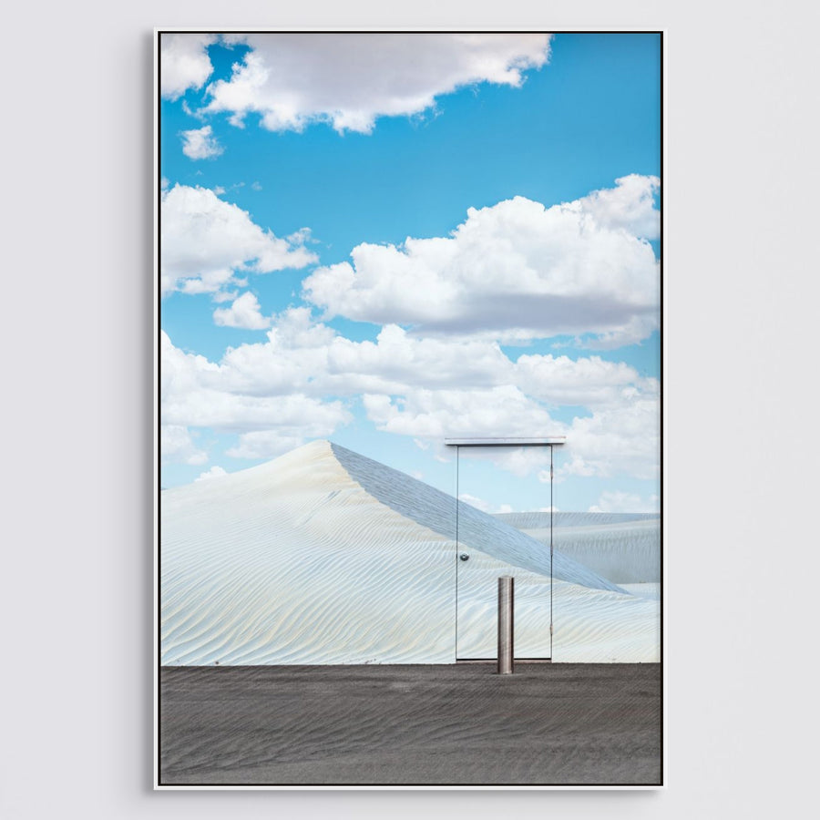 Urban sand dune LIMITED EDITION 1/1 60X92CM FRAMED STRETCHED CANVAS WITH white SHADOW LINE FRAME