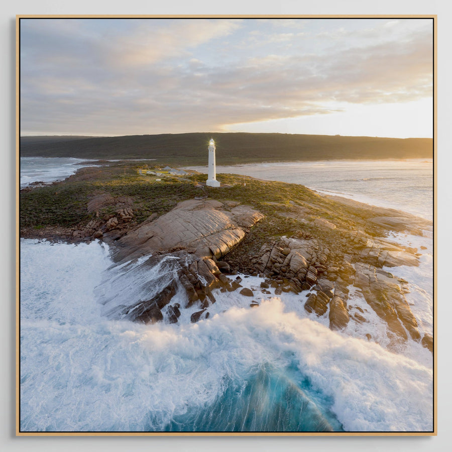 Cape Leeuwin Lighthouse Limited Edition 1/1 -  130x130cm canvas 1/1 in feature Marri Shadow Line Frame