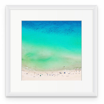 Meelup Beach 40x40cm FRAMED in white