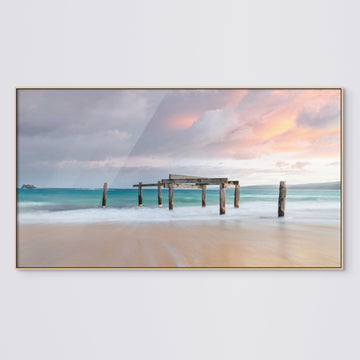 Hamelin Bay 82x150cm Stretched canvas with timber shadow line frame