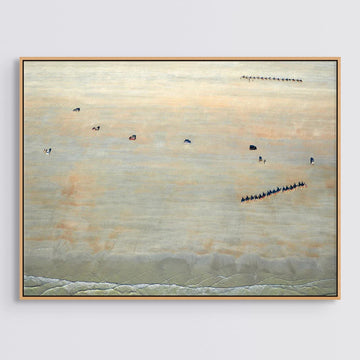 Cable Beach 56x75cm Framed stretched canvas with timber shadow line frame