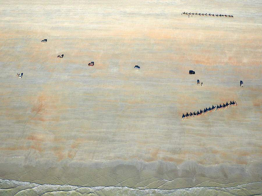 Cable Beach 56x75cm Framed stretched canvas with timber shadow line frame