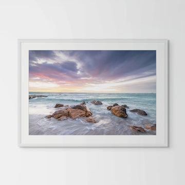 Old Dunsborough 33x50cm Framed in white