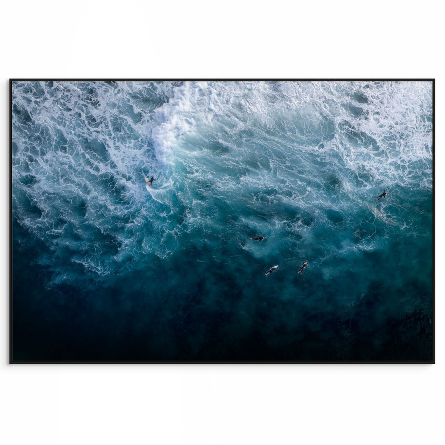 Rocky Point, LIMITED EDITION 135x200cm stretched canvas with hand crafted ebonised jarrah shadow line frame