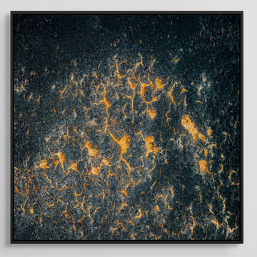 Salt Lake Texture, Carnarvon Limited Edition 1/1 -  90x90cm Stretched Canvas with ebonised Jarrah Shadow Line Frame