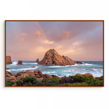 Sugarloaf Rock - Limited Edition 67x100cm Stretched Canvas with Handcrafted Jarrah Frame