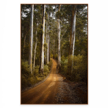 Karri Forest, 100x150cm  Stretched Canvas with handcrafted Feature Marri Timber Frame