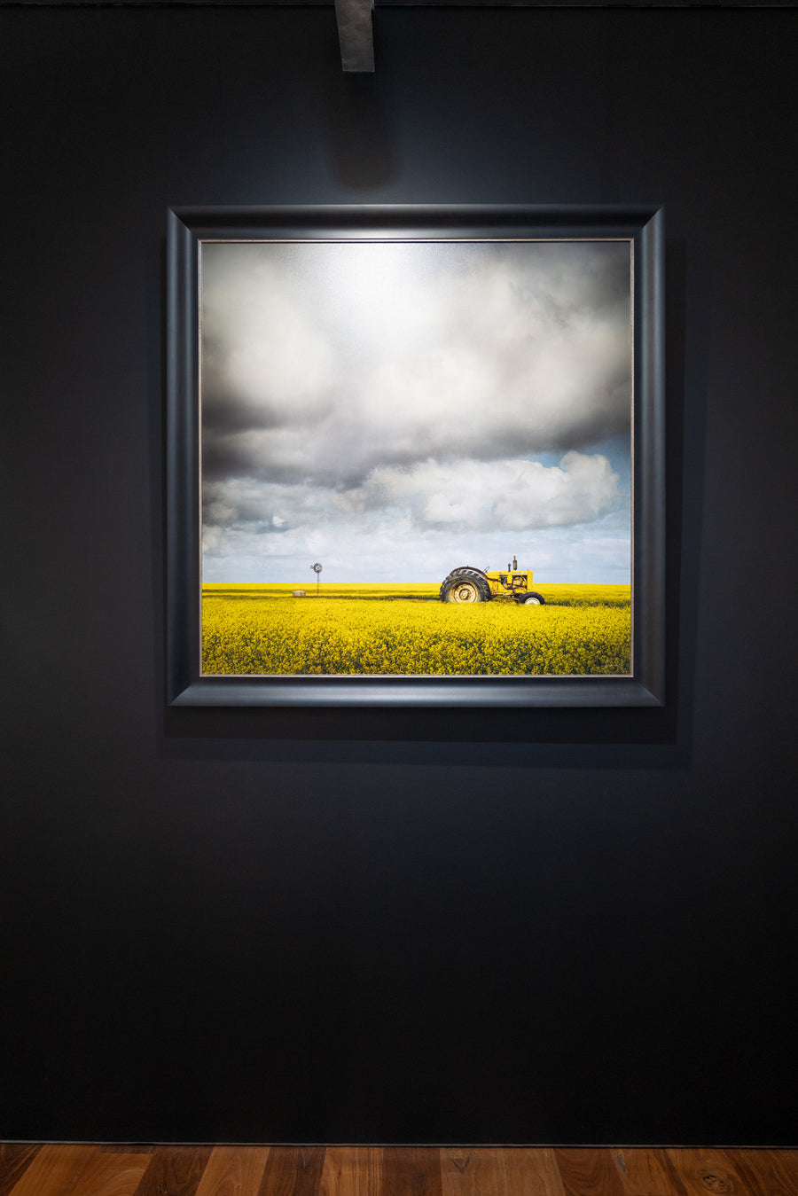 Canola + Tractor, Limited Edition 1/1, Framed 100 x 100cm Bellini Frame