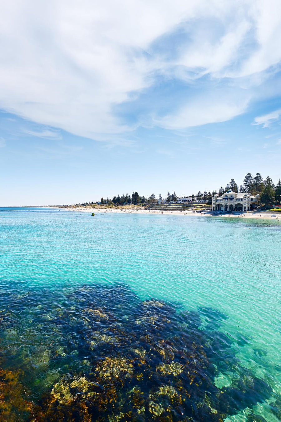 Cottesloe, Perth 33x50cm Framed in white