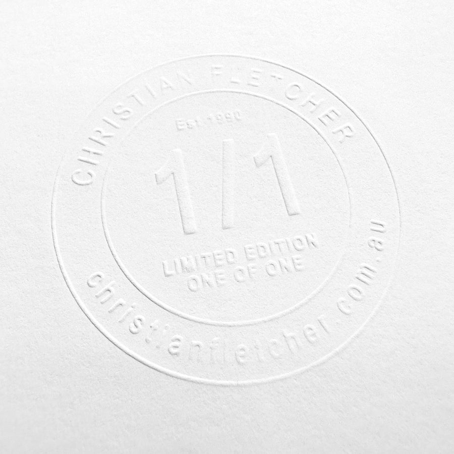Kununurra - limited edition 1/1, 100x100cm Framed in white