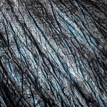 Grey icy rock face in Iceland