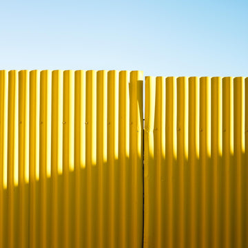 Corrugated Yellow Fence - Christian Fletcher Gallery