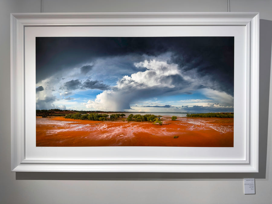 Broome - limited edition 1/1, 69x125cm Framed in ornate white frame