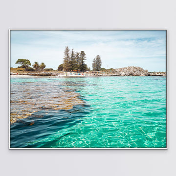 The Basin, Rottnest - LIMITED EDITION 113x150cm Stretched Canvas with white Shadow line Frame