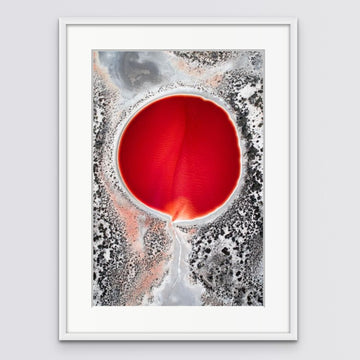 Salt Lake, Pithara 33x50cm Framed in white